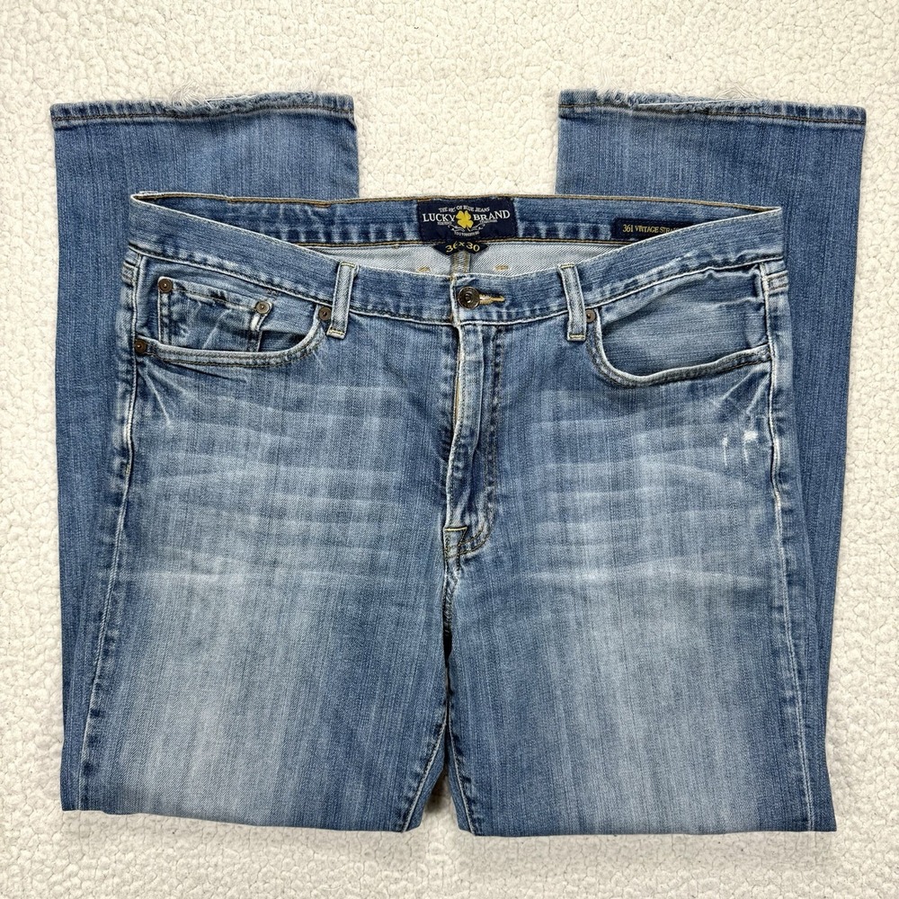 Lucky Brand 361 Vintage Straight Jeans Men's 36x30 (Actual 36x29) Streetwear